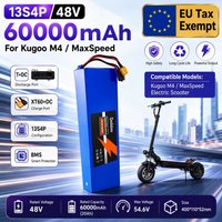 High Quality 48V 13S4P 60Ah Large Capacity Lithium Battery Pack, Built-in BMS and 500W-1500W Motor, Suitable for Kugoo Electric Intelligent APP Scooter Battery