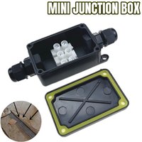 Waterproof Outdoor Electrical Cable Wire Connector Junction Box One In Two Out Plastic Corrosion Resistant Black Junction Box
