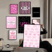 J-Juicy C-Couture Movie Sticky Posters Vintage Room Home Bar Cafe Decor Room Wall Decor