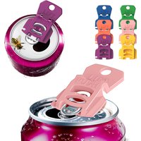 6/12/18Pcs Color Plastic Can Tab Opener Reusable Soda Drink Can Protector Anti-Bee Easy Pull Tab Kitchen Opener Tool