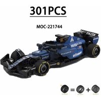 New MOC-221744 F1 Racing FW47 Building Blocks 8 Checkered Car Mini Stitching Model 301PCS Kids Birthday Gift Christmas Toys Gift
