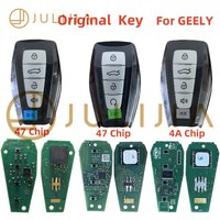 JULIJIA For Original Geely Smart Car Key 47 Chip 4A Chip Emgrand X3 S1 KX11 Okavango Azkarra Atlas Coolray Monjaro key 433MHZ
