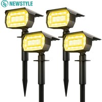 4 SZT. 72LED Solarna Lampa Reflektorowa Zewnętrzna Wodoodporna IP65 Reflektor Ogrodowy z 3 Trybami Oświetlenia Lampa Solarna do Ogrodu