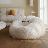 Soft Designer Seats Bean Bags Huge Hairy Cute Relaxchair Lazy Bedroom Sofa Puffs Adults Comfy Divano Da Soggiorno Furniture Home
