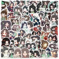 60Pcs Anime Scum Villain Self Saving System SVSSS Shen Qingqiu Luo Binghe Bingqiu Cute Q Version Stickers Gift Diy Scrapbook