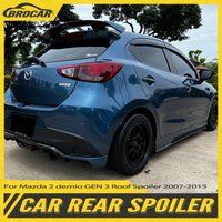 For 2006--2015 Mazda 2 DEMIO Hatchback GEN 3 4 Factory Style High Quality ABS Plastic Unpainted Spoiler Trunk Boot Wing Spoiler