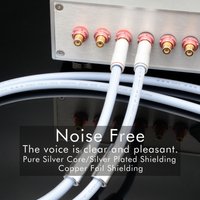 Pair Pure silver RCA Signal Cable 5N Pure Sterling Silver Rca Cables Analog Interconnects rca audio cable