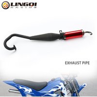 LINGQI RACING 43cc 47cc 49cc Engine Parts Exhaust Full System Muffler Silencers Contact Pipe For 2 Stroke Dirt Pocket Bike