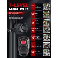 Two Way Bike Anti-Theft Alarm Vibration Trigger Alert 121dB Loud Siren Remote Bike Locator For Bicycle E-Bike Scooter Motorcycle
