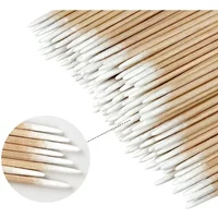 100-500pcs Disposable Ultra small Cotton Swab Lint Free Micro Brushes Wood Cotton Buds Swab Eyelash Extension Glue Removing Tool