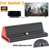 Portable TV Docking Station for Nintendo Switch 2 Charging Dock Station 4K HDMI-compatible Output/Type C Port/USB Port for NS2