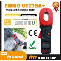 ZIBOO Clamp Ground Resistance Tester UT278A+ Ground Loop Resistance 32MM Big jaw Leakage Current Detection Compatible FIT UNI-T