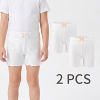 2 PCS Kids Tights Simple Solid Color Leggings Girls' Safety Shorts , Lightweight and Comfortable, Suitable for Kids and Babies'