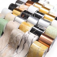 10M/Roll Door Frame Waist Line Wallpaper Windowsill Marble Grain Skirting Line Self-adhesive Waterproof Waveguide Line