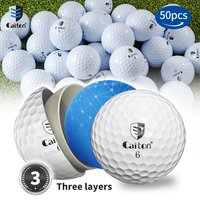 Caiton 50pcs 3-Layer Golf Balls - 332 Dimple, Max Distance, Spin Control, Durable, Accurate - Ideal for Training & Play