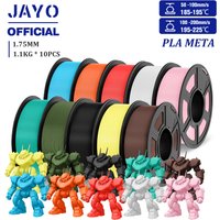 JAYO PLA Meta 3D Printer Filament 1.75mm High Flow PLA 3D Filament 1.1KG*10Rolls Neatly Wound 3D Printing Filament Fit Most FDM