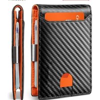 Men's Blocking Card Holder Bifold Wallet with Money Clip 12 Card Slots Minimalist Small Leather Bifold Slim Wallet