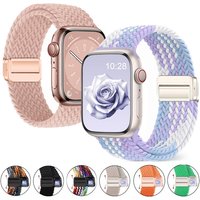 Braided Strap For Apple Watch Band 44mm 40mm 45mm 41mm 42mm 46mm 49mm 38mm Magnetic Bracelet iWatch Series11 10 SE 9 8 7 6 Ultra