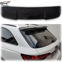 2015 To 2021 For Audi A4 RS4 B9 Avant Allroad Spoiler High Quliaty ABS Rear Window Trunk Wing By Glossy Black Carbon Fiber