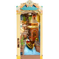 Robotime Rolife Romantic Venice Book Nook Home Decoration Shelf Insert Kit 3D Wooden Toys Great Gifts for Wife Girls Kids