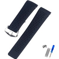 For TAG HEUER GRAND CARRERA AQUARACER Soft Silicone Wristband Men Watch Bracelet Rubber Watch Band Chain 22mm 24mm