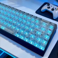 Top Fog Transparent Cherry Keycap PC 136 Key with Multiple Colors and Languages English/Japanese/Russian/Korean Selection Keycap