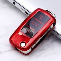 For VW Volkswagen Polo Golf Passat Beetle Caddy Lavida Sagitar Skoda A5 1pc TPU Car Key Case Cover Remote Key Protector