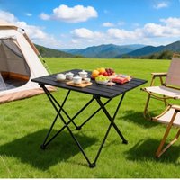 Ultra-Lightweight Aluminum Folding Camping Table - Heavy Duty Portable Outdoor Picnic & BBQ Table, Compact for Travel