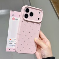Love Heart Liquid Silicone Case For iPhone 17 Pro Max 12 13 14 15 16 Pro Max 17 Air 16 Plus Soft Camera Control Button Cover