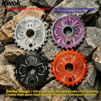 BMX Sprocket BMX Chainwheel 1/2"*1/8" 25T Lightweight Aluminum Alloy 7075 CNC Bicycle Racing Performance Bike Chainring Parts