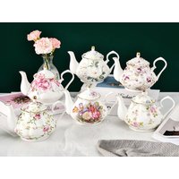 400ML European Ceramic Teapot English Afternoon Tea Set Teapot High-Grade Porcelain Coffee Pot Heat Resistant Kettle Pot