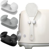 Silicone Rice Spoon Holder Wall Mounted Kitchen Storage Rack Spoon Shelf Organizer for Cooking Utensils