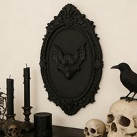 Cross-Border Gothic Style Bat Carved Wall Plaque For Dark Style Home Wall Decoration Scenario