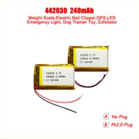 442030 Lipo Battery 240mAh 3.7V Rechargeable Lithium Batteries For Weight Scale LED Emergency Light Dog Trainer Toy Exfoliator