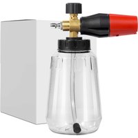Heavy Duty Adjustable Foam Cannon 1L Wide Mouth Bottle Thick Foam Spray 1/4" Quick Connect High Pressure Washer Tool
