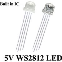 5v Ws2812 4.8mm 5mm straw hat Led Rgb Dip Diode F5 Dream Color Addressable Full color Neon Pixel Light Ws2812b Chip Diode