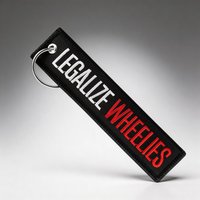 1Pc/2Pcs/3Pcs Set Sale Legalize Wheelies Souvenir Both Sides Embroidery Funny Tag Keychain Motorcycle Key For Men Women