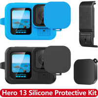 Silicone Case Protective Lens Cover Hand Strap Tether Soft Shockproof Skin for GoPro Hero 13 Black Action Camera Accessories