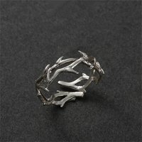 Bague de personnalité Branches creuses réglables pour hommes, accessoires de doigt d'index, bague tendance en argent Sterling 925, bijoux masculins