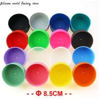 SW 17 Colors 8.5CM Silicone Cup Bottom Cover Coaster Sleeve Water Cup Protective Cover 85MM Wear-resistant Cup Bottom Cover