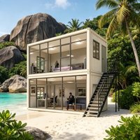 Foldable Container House 20ft Prefab Portable Tiny Home Flat Pack Modular Living Mobile Office Quick Assembly