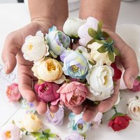 10/20Pcs Multicolor Artificial Flowers Silk Rose Wedding Festival Accessories Home Garden Diy Scrapbook Gifts Candy Box Hot sale