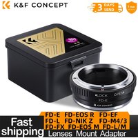 K&F CONCEPT Lens Mount Adapter for Canon FD FL Lens to Sony E NEX Canon EF EOS R EOS M Nikon Z Fujifilm X Leica L/M M4/3 Cameras