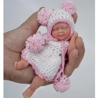 4.5" 13cm Micro Preemie Full Body Silicone Bady Girl Doll Lifelike Mini Reborn Doll Surprice Children Anti-Stress