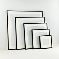 Black Square Wall Hanging Picture Frame Card Paper Frame Modern Simple Style Aluminum Alloy Frame Customizable Blank Space