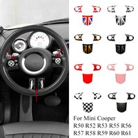 3pcs Car Steering Wheel Button Stickers for Mini Cooper R55 Clubman R56 R57 Accessories R60 Countryman R50 R52 R53 R58 R59 R61