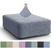 Microfibra Collection Ottoman Cover Stool Cover Pouf Slipcover Stretch Furniture Protector Soft Polyester Fabric Slipcover