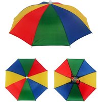 Children Rain Umbrella Hat Portable Foldable Outdoor Sun Shade Waterproof Camping Fishing Headwear Cap Kids Beach Head Hats
