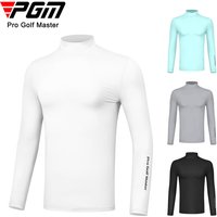 PGM Golf Men's Sunscreen Shirts Ice Silk Long Sleeve UV Protection Cool Breathable High Elastic Sports Training Clothing YF488