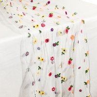 CX Lace Tablecloth Color Embroidery Flower Cake Photography Background Embroidery Prop Cloth Decoration